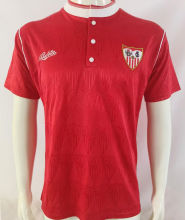 1991/92 Sevilla FC Away Red Retro Soccer Jersey