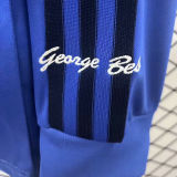 M Utd George BEST Blue Retro Soccer Jersey