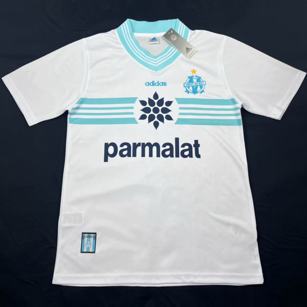 1996/97 Marseille Home White Retro Soccer Jersey