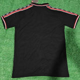1999 M Utd Black Retro Soccer Jersey Shirt