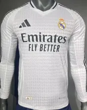 2024/25 RM Home White Player Version Long Sleeve Soccer Jersey