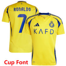 RONALDO #7 Al Nassr Home Yellow Fans Jersey 2024/25 (Cup Font 杯赛字体) ★★