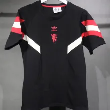 2025 M Utd Black Retro Style Soccer Jersey