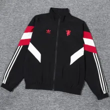 2024/25 M Utd Black Windbreaker Embroidered Logo （刺绣队徽）
