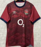 2025 England Away Red Rugby Shirt 英格兰