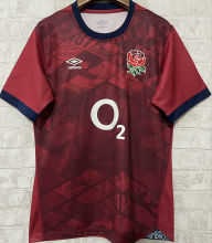 2025 England Away Red Rugby Shirt 英格兰