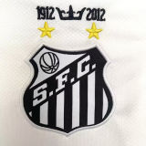 2012/13 Santos White Retro Long Sleeve Soccer Jersey