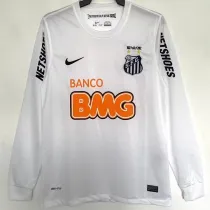 2012/13 Santos White Retro Long Sleeve Soccer Jersey