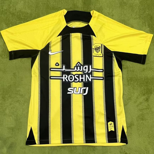 2024/25 Al Ittihad Home Yellow Black Fans Soccer Jersey 吉达联