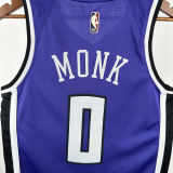 2024/25 Kings MONK #0 Purple Retro NBA Jerseys 热压