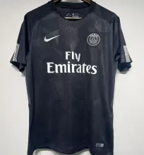 2017/18 PSG Third Black Retro Soccer Jersey