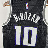 2024/25 Kings DEROZAN #10 Black NBA Jerseys 热压