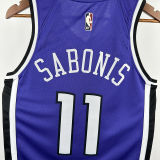 2024/25 Kings SABONIS #11 purple Retro NBA Jerseys 热压
