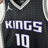 2024/25 Kings DEROZAN #10 Black NBA Jerseys 热压