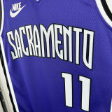 2024/25 Kings SABONIS #11 purple Retro NBA Jerseys 热压