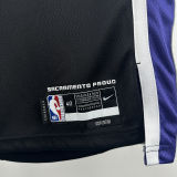 2024/25 Kings SABONIS #11 Black NBA Jerseys 热压