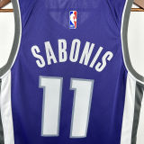 2024/25 Kings SABONIS #11 Purple NBA Jerseys 热压