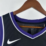 2024/25 Kings SABONIS #11 Black NBA Jerseys 热压
