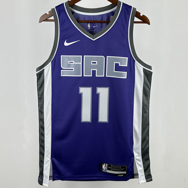 2024/25 Kings SABONIS #11 Purple NBA Jerseys 热压