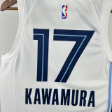 2024/25 Grizzlies KAWAMURA #17 White NBA Jerseys 热压