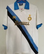 1994/95 In Milan Away White Retro Soccer Jersey