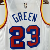 2024/25 Warriors GREEN #23 White Retro NBA Jerseys 热压