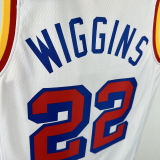 2024/25 Warriors WIGGINS #22 White Retro NBA Jerseys 热压