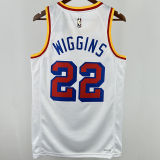 2024/25 Warriors WIGGINS #22 White Retro NBA Jerseys 热压
