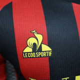 2024/25 Nice Home Red Black Player Version Soccer Jersey