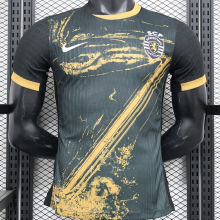 2024/25 Sporting CP Lisbon Third Black Player Version Soccer Jersey 里斯本