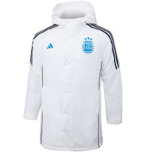2024/25 Argentina White Cotton Jacket(蓝色标）