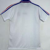1994 France Away White Retro Soccer Jersey