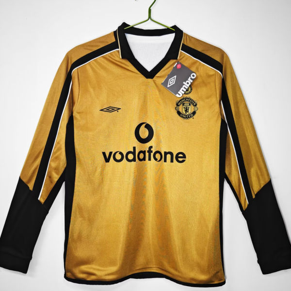 2001/02 M Utd 100th Centenary Long Sleeve Retro Soccer Jersey