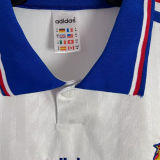 1994 France Away White Retro Soccer Jersey
