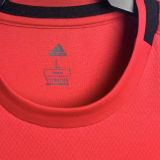 2019/20 M Utd Home Red Retro Long Sleeve Retro Soccer Jersey