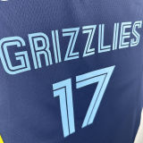 Grizzlies KAWAMURA #17 Dark Blue NBA Jerseys Hot Pressed