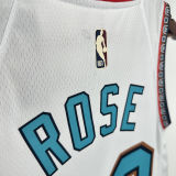 2025 Grizzlies ROSE #23 White Retro NBA Jerseys Hot Pressed
