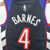 Toronto Raptors BARNES #4 Retro Purple NBA Jerseys