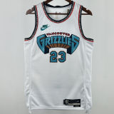 2025 Grizzlies ROSE #23 White Retro NBA Jerseys Hot Pressed