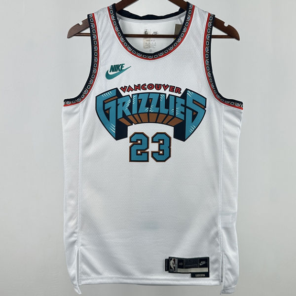 2025 Grizzlies ROSE #23 White Retro NBA Jerseys Hot Pressed