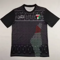 2024 Palestine Black Retro Style Fans Soccer Jersey