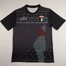 2024 Palestine Black Retro Style Fans Soccer Jersey