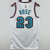 2025 Grizzlies ROSE #23 White Retro NBA Jerseys Hot Pressed