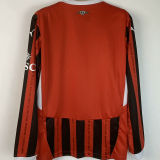 2024/25 AC Milan Home Long Sleeve Fans Soccer Jersey