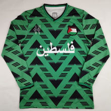 2025 Palestine Retro Style Long Sleeve Soccer Jersey