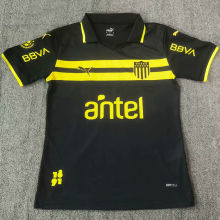 2025 Atletico Penarol Black Fans Soccer Jersey 背后上下都有广告