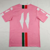 2024 Palestine Pink Fans Soccer Jersey 胸前阿拉伯文