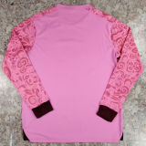 2024/25 Palestine Pink Long Sleeve Soccer Jersey 阿拉伯文
