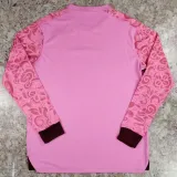 2024/25 Palestine Pink Long Sleeve Soccer Jersey 阿拉伯文