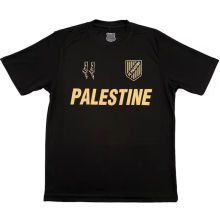 2025 Palestine Black Fans Soccer Jersey 金英文